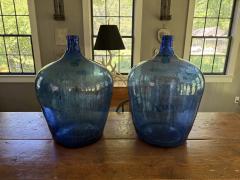 Early English 20th c blue acid bottles - 4177497