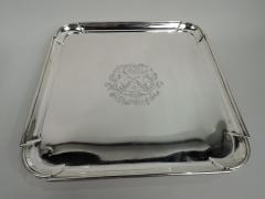 Early English Georgian Sterling Silver Square Salver 1727 - 3754210