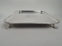 Early English Georgian Sterling Silver Square Salver 1727 - 3754211