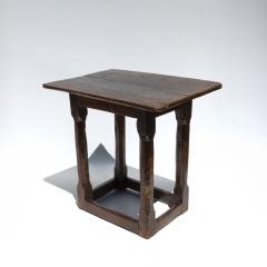 Early French Oak Side Table with Chamfered Legs French circa 1680 - 4436134