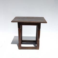 Early French Oak Side Table with Chamfered Legs French circa 1680 - 4436135
