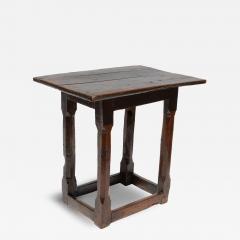 Early French Oak Side Table with Chamfered Legs French circa 1680 - 4436147
