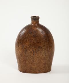Early French Wooden Flask France c 1750 Inititaled - 2937996