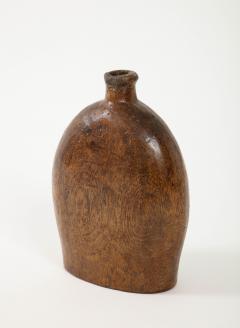 Early French Wooden Flask France c 1750 Inititaled - 2937997