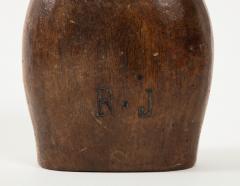 Early French Wooden Flask France c 1750 Inititaled - 2938001