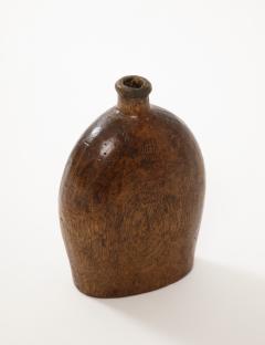 Early French Wooden Flask France c 1750 Inititaled - 2938002