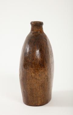 Early French Wooden Flask France c 1750 Inititaled - 2938003