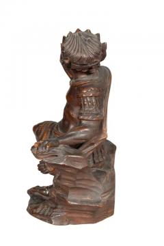 Early Italian Carved Figure Of A Seated King - 4139094