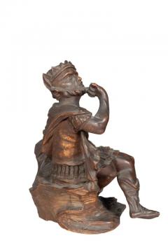 Early Italian Carved Figure Of A Seated King - 4139103