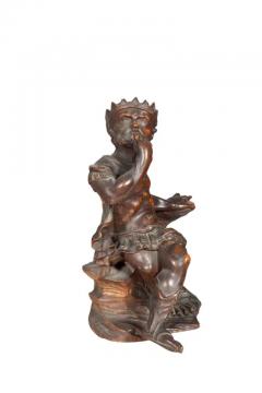 Early Italian Carved Figure Of A Seated King - 4139109