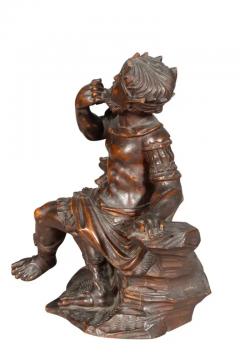 Early Italian Carved Figure Of A Seated King - 4139122