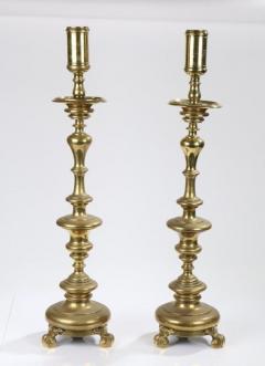 Early Italian Tall Brass Candlesticks - 2215999