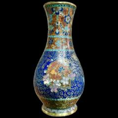 Early Meiji Japanese Cloisonne Vase with Butterflies Attributed to Namikawa - 3903903