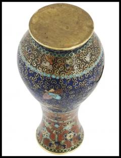 Early Meiji Japanese Cloisonne Vase with Butterflies Attributed to Namikawa - 3903930