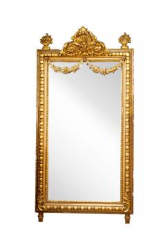 Early Mid 20th Century Italian Neoclassical Finely Carved Giltwood Wall Mirror - 4705746