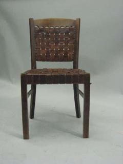 Early Modern Jugendstil Leather Strap Desk Chair Germany circa 1900 - 1861062