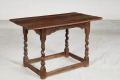 Early Oak Barley Twist Center Table - 3659621