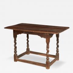 Early Oak Barley Twist Center Table - 3661437