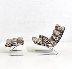 Early Sinus Zebra Leather Lounge Chair by Adolf Schr pfer for COR Germany 1976 - 2193302