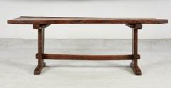Early Thick Top Trestle Table - 3671463