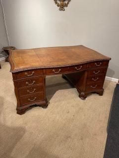 Early Victorian Burl Walnut 2 Pedestal Desk - 2550151