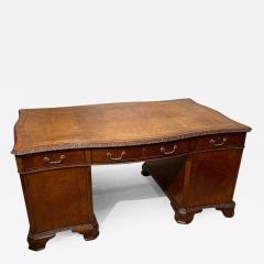 Early Victorian Burl Walnut 2 Pedestal Desk - 2552904