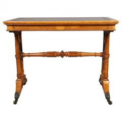 Early Victorian Burr Elm Writing Table - 4141006
