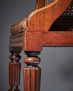 Early William IV Mahogany Berg re Armchair of Large Scale with original leather - 3123473