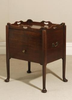 Early and Rare Georgian Mahogany Bedside Cabinet Commode Tray Table - 1137546