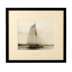 Early silver gelatin photograph print of the Gaff rigged yacht Wayward - 1368859