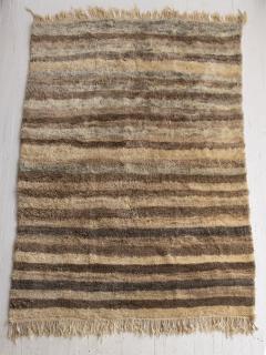 Earth Tone Stripe Moroccan Wool Rug - 2765824