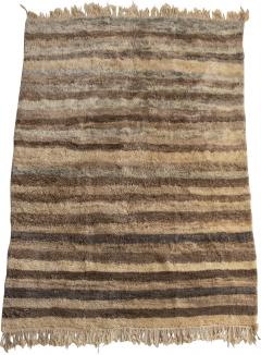 Earth Tone Stripe Moroccan Wool Rug - 2769767