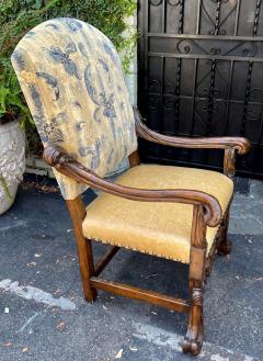 Ebanista 18th C Style Spanish Colonial Throne Arm Chair - 2647365