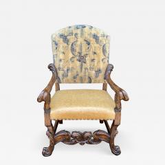 Ebanista 18th C Style Spanish Colonial Throne Arm Chair - 2649867