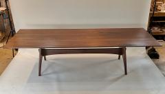 Eben Blaney Large Farmhouse Modern Dining Table in Walnut - 4590538