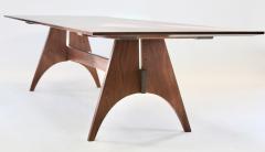 Eben Blaney Large Farmhouse Modern Dining Table in Walnut - 4592045