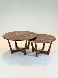 Eben Blaney Round Nesting Townsend Coffee Tables in Walnut - 4730058