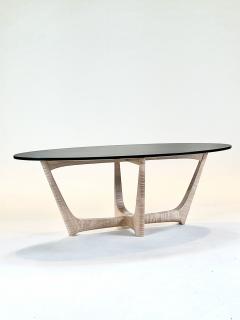 Eben Blaney Townsend Coffee Table in Tiger Maple and Black - 4737796