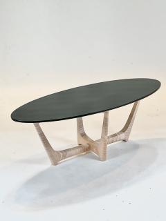 Eben Blaney Townsend Coffee Table in Tiger Maple and Black - 4737798
