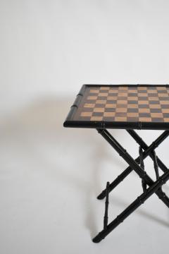 Ebonised wood faux bamboo table 1960s  - 4684368