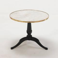 Ebonized French marble top occasional table circa 1880  - 3429740