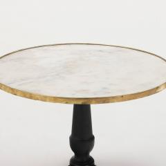 Ebonized French marble top occasional table circa 1880  - 3429742