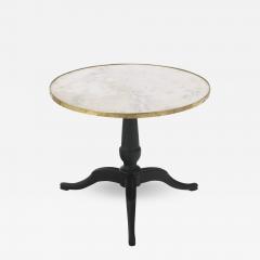 Ebonized French marble top occasional table circa 1880  - 3431208