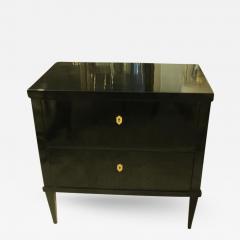 Ebonized Louis XVI Style Chest Commode on Tapered Legs - 349588
