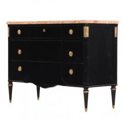 Ebonized chest with Breccia marble top - 4104917
