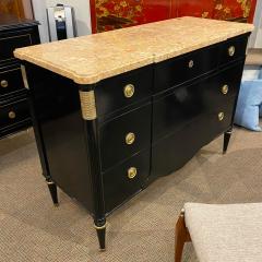 Ebonized chest with Breccia marble top - 4104920