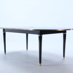 Ebonized mahogany dining table attributed to Jansen having two leaves C 1940 - 3242729