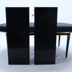 Ebonized mahogany dining table attributed to Jansen having two leaves C 1940 - 3242730