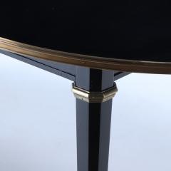 Ebonized mahogany dining table attributed to Jansen having two leaves C 1940 - 3242731