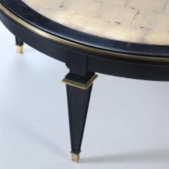 Ebonized round coffee table in the manner of Jansen circa 1940  - 3245856